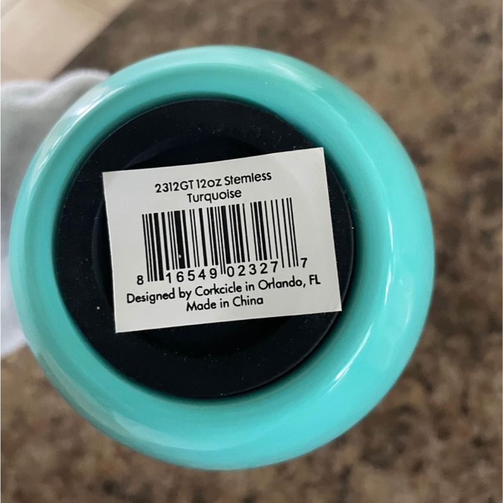 Corkcicle Stemless Stainless Steel Turquoise NEW - Picture 5 of 5